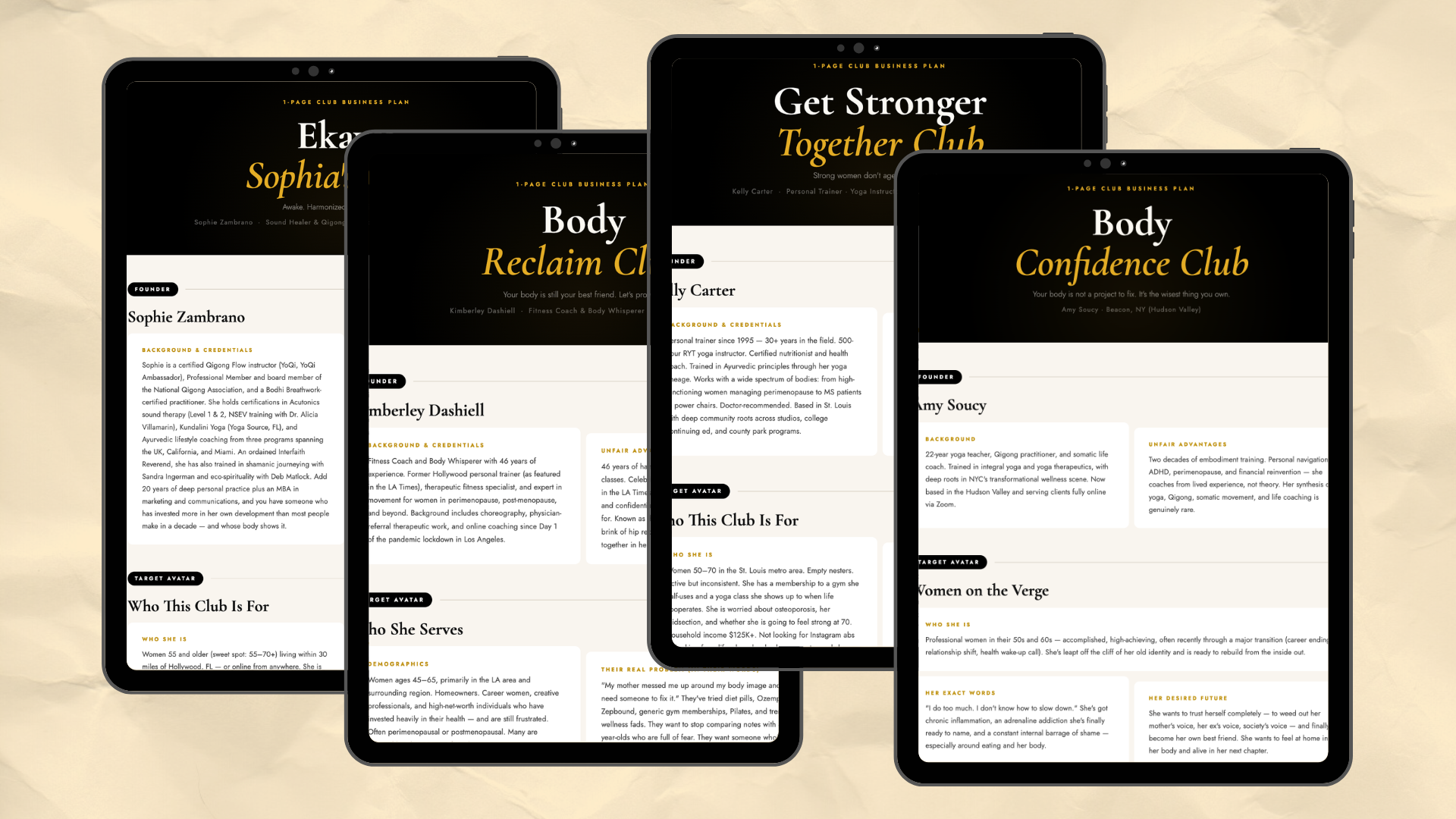 Your one-page club plan